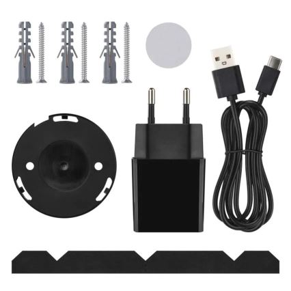 Išmanus patalpose swivel Kamera su judesio jutikliu GoSmart 5V Wi-Fi Tuya juoda