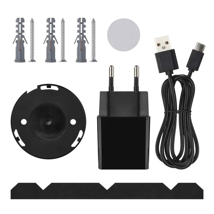 Išmanus patalpose swivel Kamera su judesio jutikliu GoSmart 5V Wi-Fi Tuya juoda