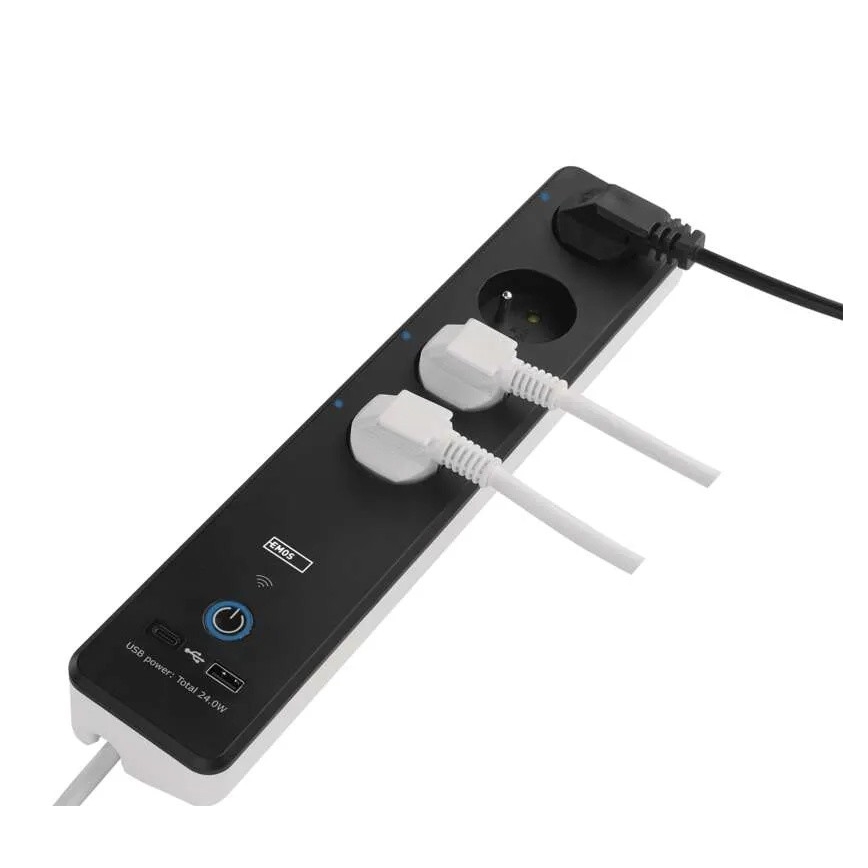 Išmanus prailginimas laidas su jungikliu GoSmart 4Z + 1xUSB-A + 1xUSB-C 2 m Wi-Fi Tuya