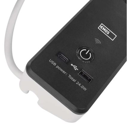 Išmanus prailginimas laidas su jungikliu GoSmart 4Z + 1xUSB-A + 1xUSB-C 2 m Wi-Fi Tuya