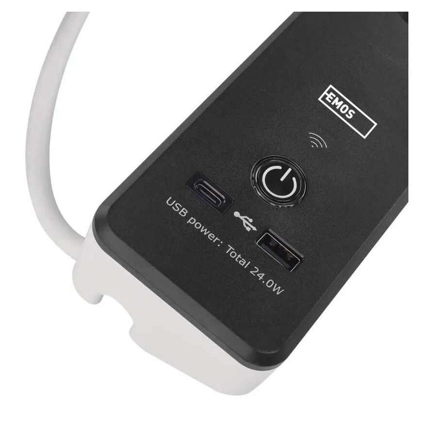 Išmanus prailginimas laidas su jungikliu GoSmart 4Z + 1xUSB-A + 1xUSB-C 2 m Wi-Fi Tuya
