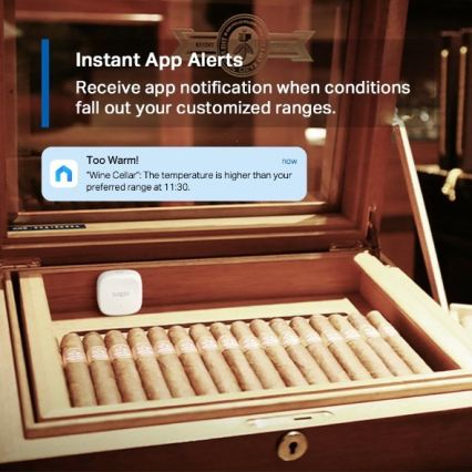 Išmanus temperatūros ir drėgmės matavimo jutiklis 1xCR2450