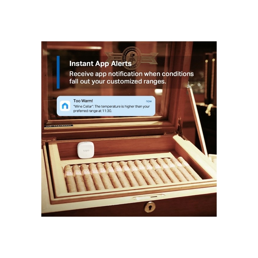 Išmanus temperatūros ir drėgmės matavimo jutiklis 1xCR2450