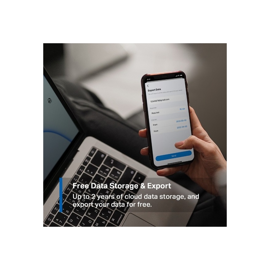 Išmanus temperatūros ir drėgmės matavimo jutiklis 1xCR2450