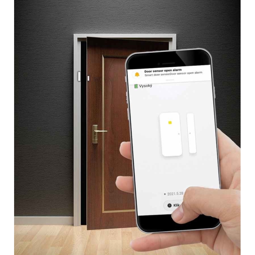 Išmanusis langų ir durų jutiklis 3,7V 500 mAh Wi-Fi Tuya