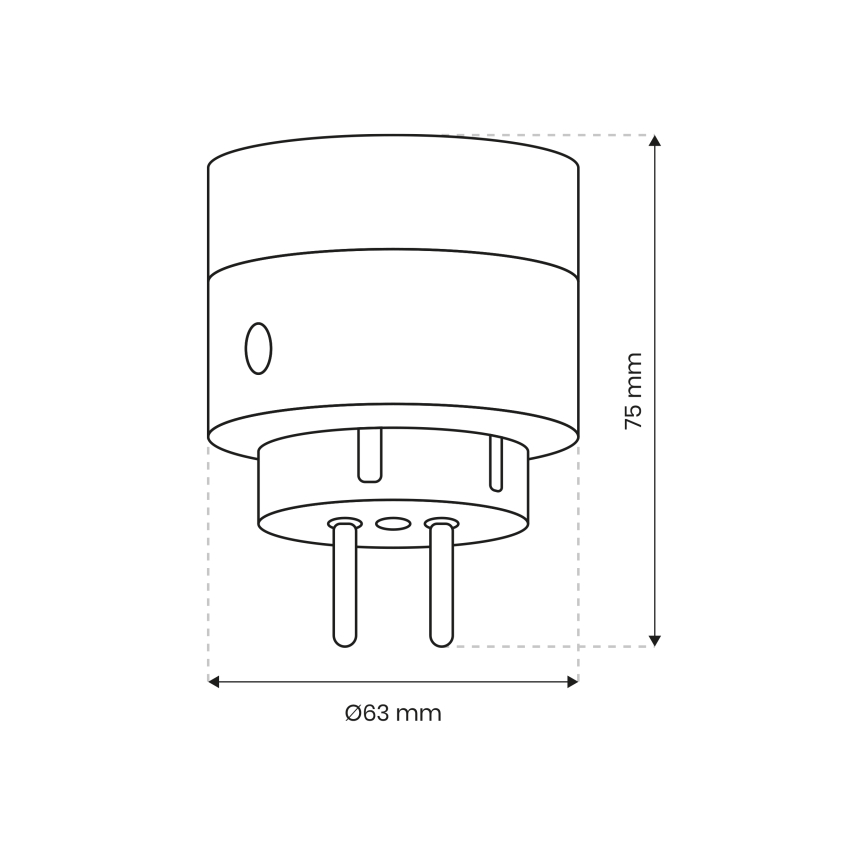 Išmanusis lizdas 2300W/230V/10A Wi-Fi Tuya