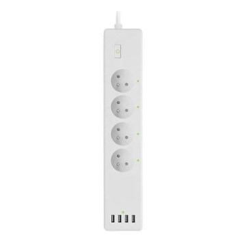 Išmanusis pratęsimo laidas su jungikliu SMART 1,8 m 4 lizdai + 4xUSB Wi-Fi Tuya
