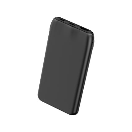 Išorinė baterija 10000 mAh 10W Power Delivery 2xUSB-C + 1xUSB-A juoda