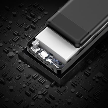 Išorinė baterija 30000 mAh 3,7V juoda