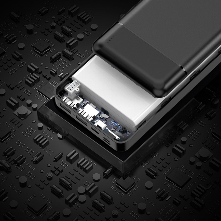 Išorinė baterija 30000 mAh 3,7V juoda