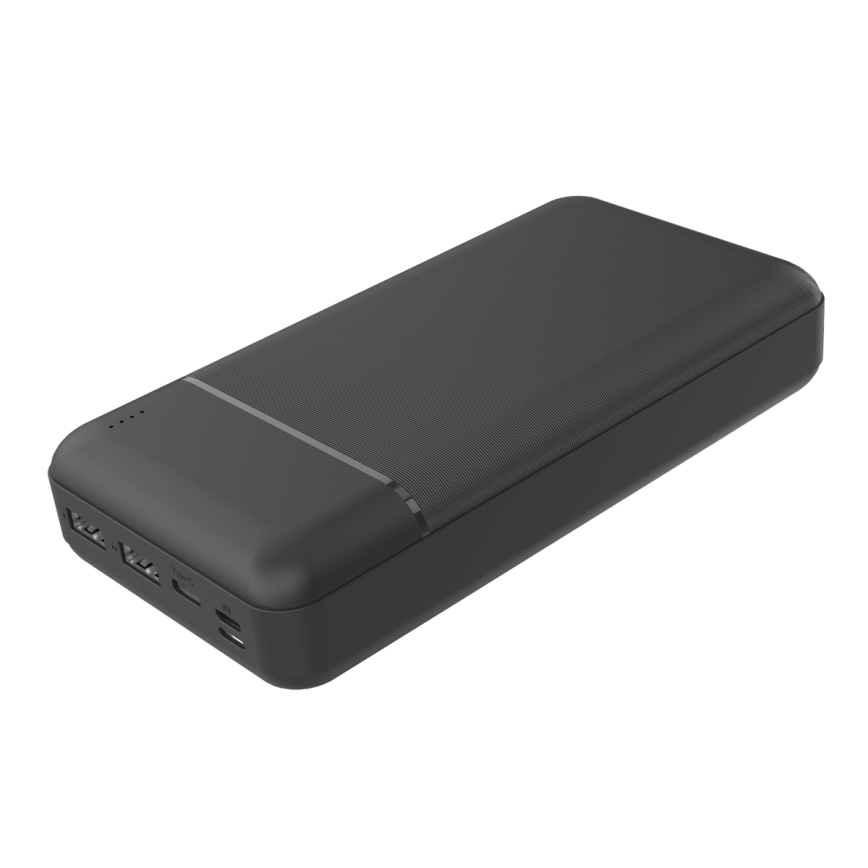 Išorinė baterija 30000 mAh 3,7V juoda