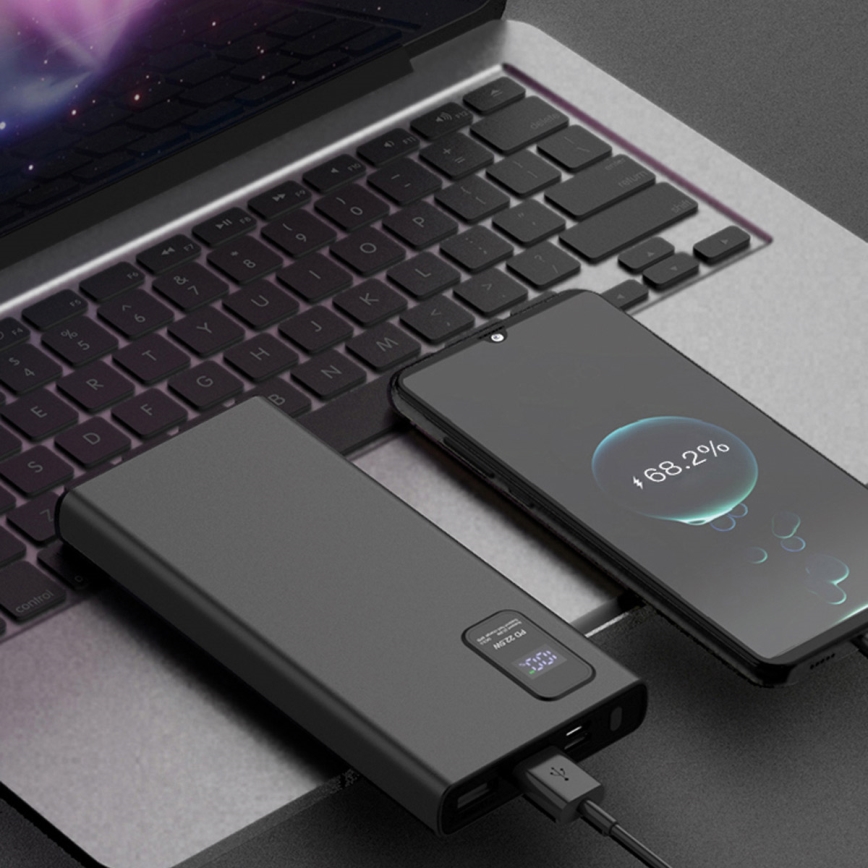 Išorinė baterija su LED ekranu Power Delivery 10000 mAh 3,7V juoda