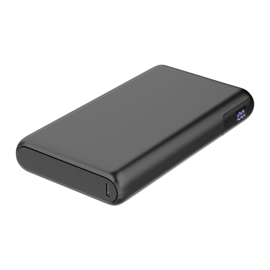 Išorinė baterija su LED ekranu Power Delivery 30000 mAh/100W/3,7V juoda