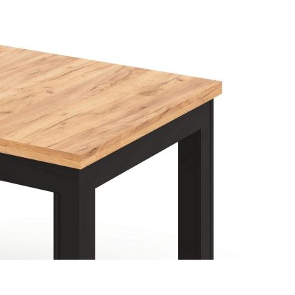 Išplečiamas valgomasis stalas DOO 120/160x75 cm ąžuolas craft/juoda