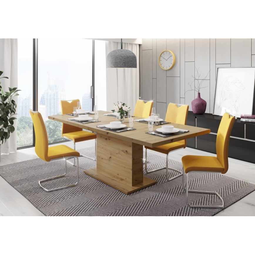 Išplečiamas valgomasis stalas STRAP, ąžuolas Artisan