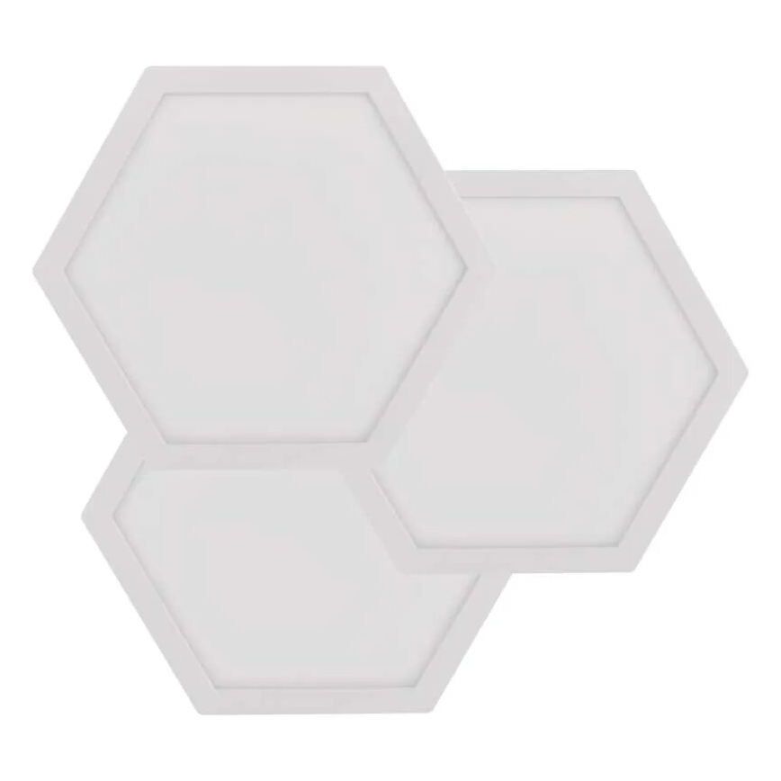 RINKINYS 3x LED RGBIC+CCT Reguliuojamas šviesos skydelis - praplėtimas 3xLED/1,8W/230V Wi-Fi Tuya