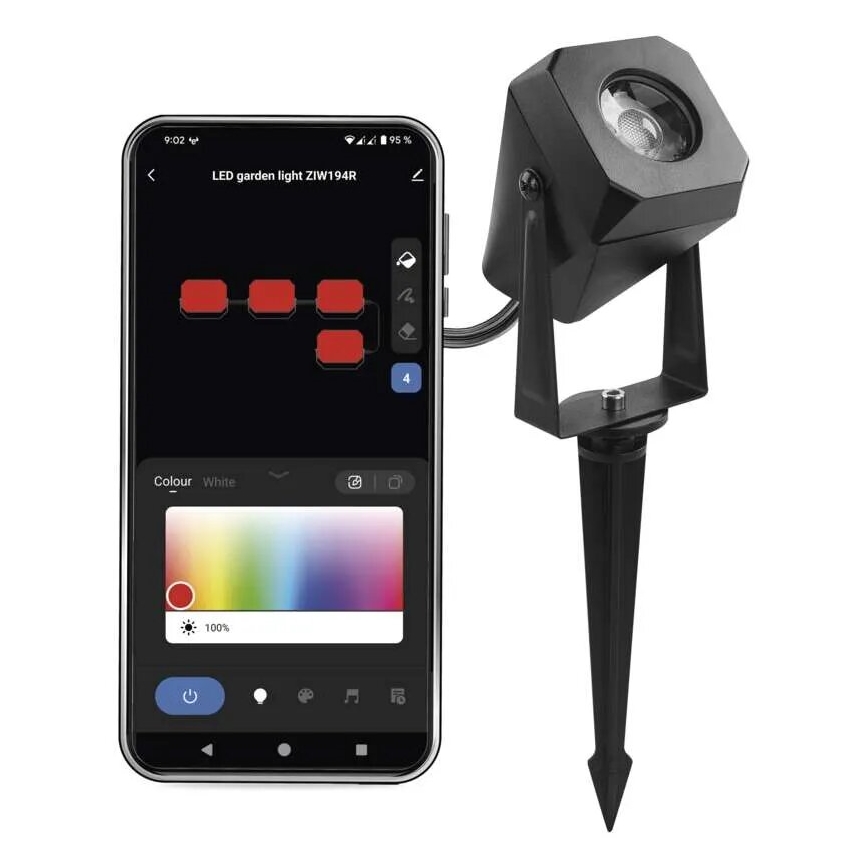 LED RGBIC reguliuojama lauko lempa GoSmart - plėtinys LED/1,5W/12V 3000-6500K IP65 Wi-Fi Tuya