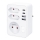 Išsišakojanti rozetė 1x16A+2x 2,5A su 2x USB A+C įkrovikliu, balta