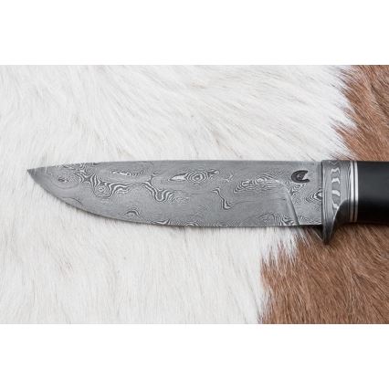 Išskirtinis Damasko peilis 12,7 cm ąžuolas/juodmedis