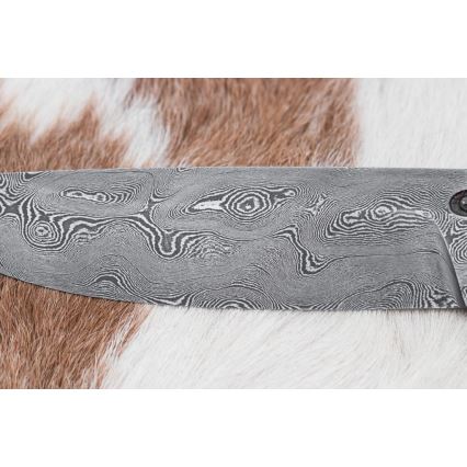 Išskirtinis Damasko peilis 12,7 cm ąžuolas/juodmedis
