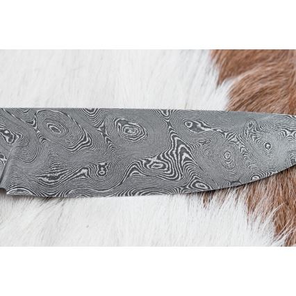 Išskirtinis Damasko peilis 12 cm bocote/juodmedis