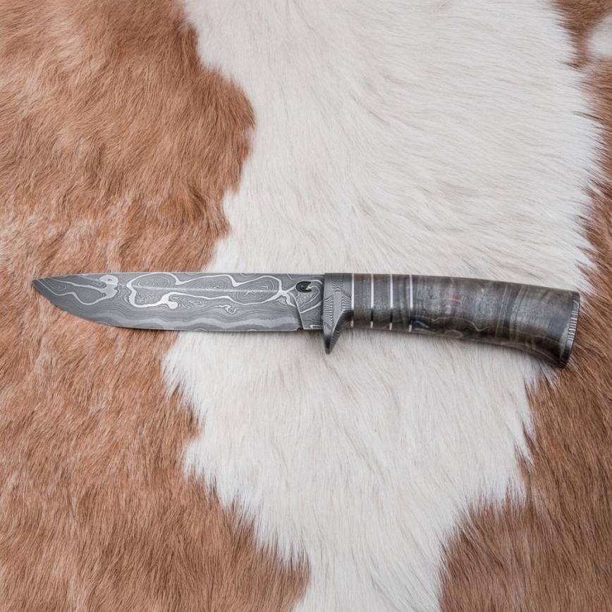 Išskirtinis Damasko peilis 14 cm uosio