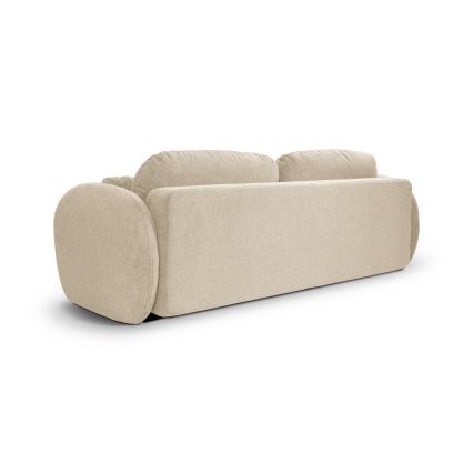 Išskleidžiama trijų vietų sofa OLBIA smėlio spalvos