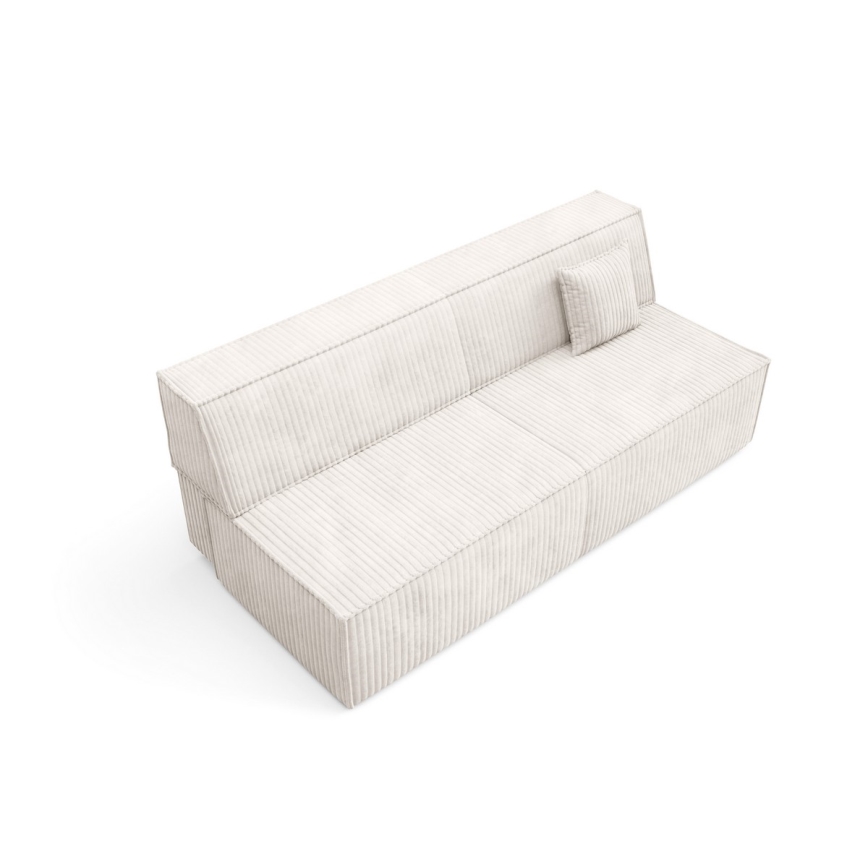 Išskleidžiama trijų vietų sofa su daiktadėže TERAMO smėlio spalvos