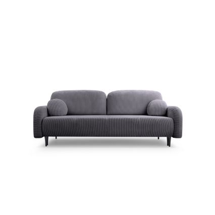 Išskleidžiama apmušta trivietė sofa CLOUDY, pilka