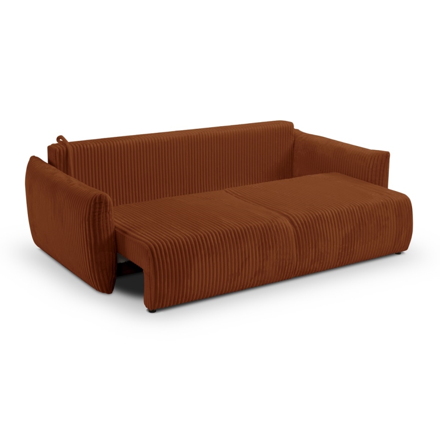 Išskleidžiamas dvivietis sofa FRIDA rudos spalvos