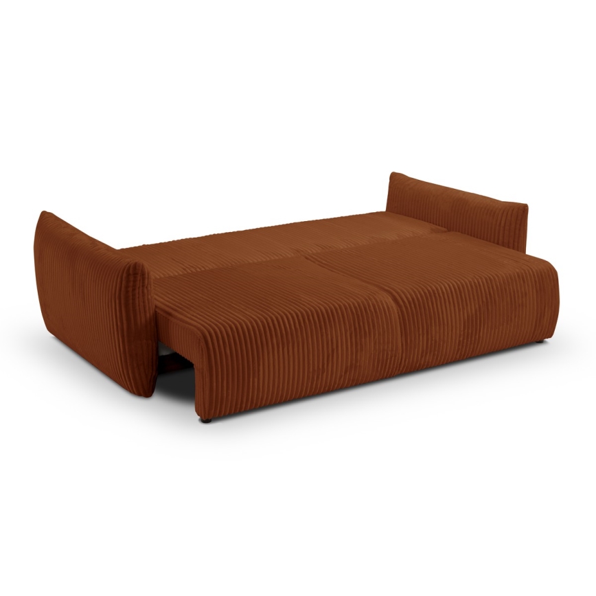 Išskleidžiamas dvivietis sofa FRIDA rudos spalvos