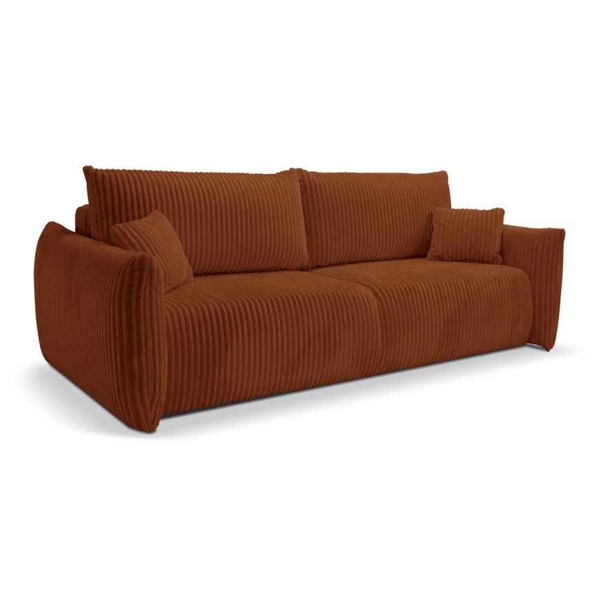 Išskleidžiamas dvivietis sofa FRIDA rudos spalvos