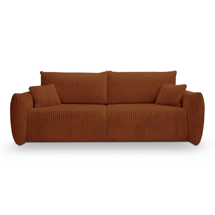 Išskleidžiamas dvivietis sofa FRIDA rudos spalvos