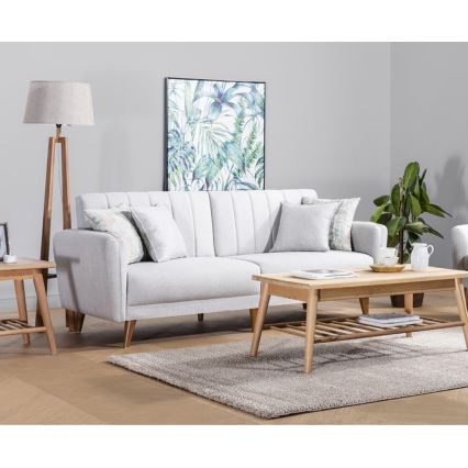 Išskleidžiama dvivietė sofa KITO, kreminė