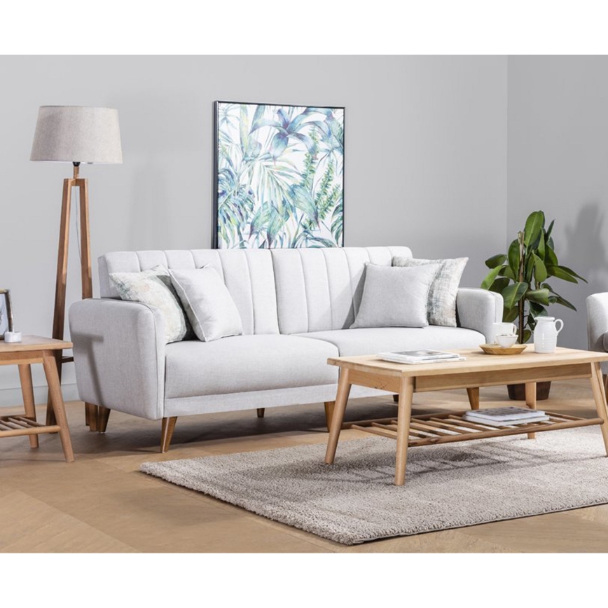 Išskleidžiama dvivietė sofa KITO, kreminė