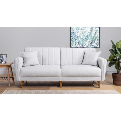 Išskleidžiama dvivietė sofa KITO, kreminė