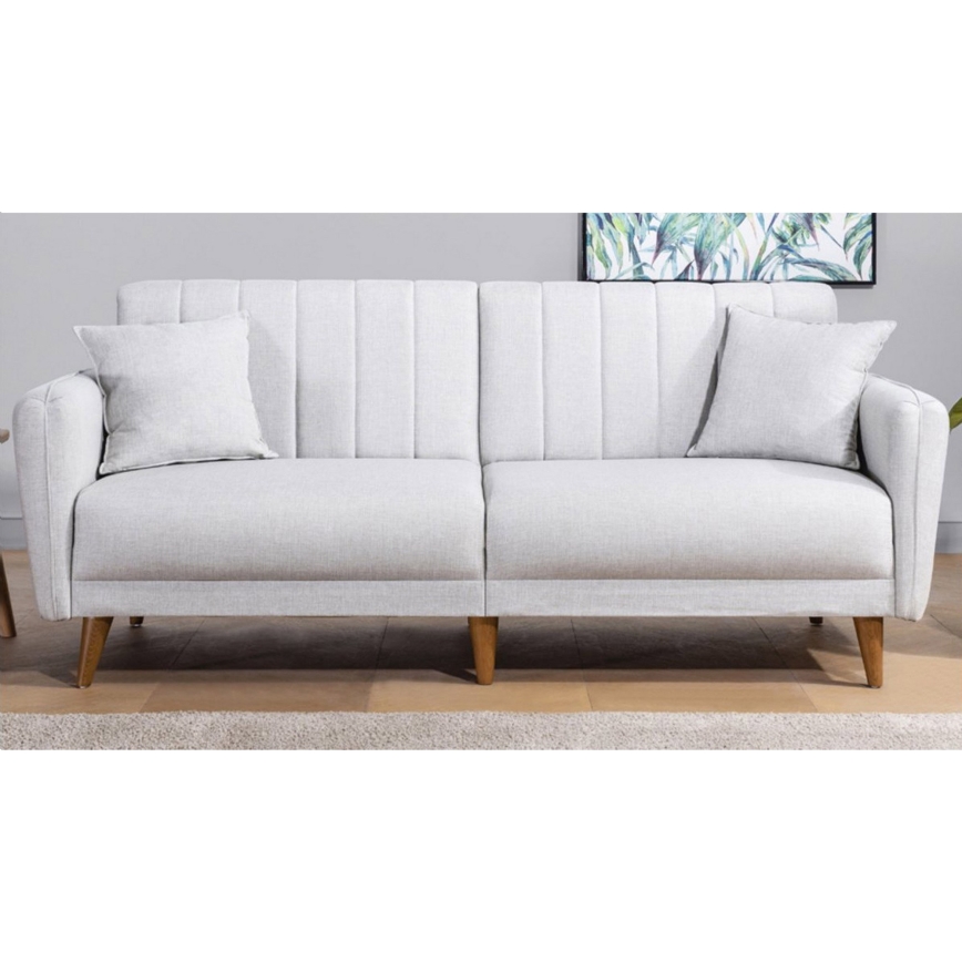 Išskleidžiama dvivietė sofa KITO, kreminė