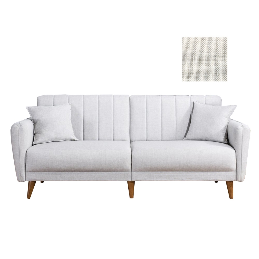 Išskleidžiama dvivietė sofa KITO, kreminė