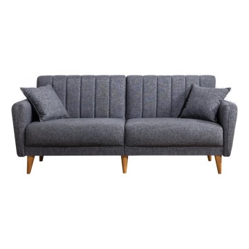 Išskleidžiama dvivietė sofa-lova KITO, tamsiai pilka