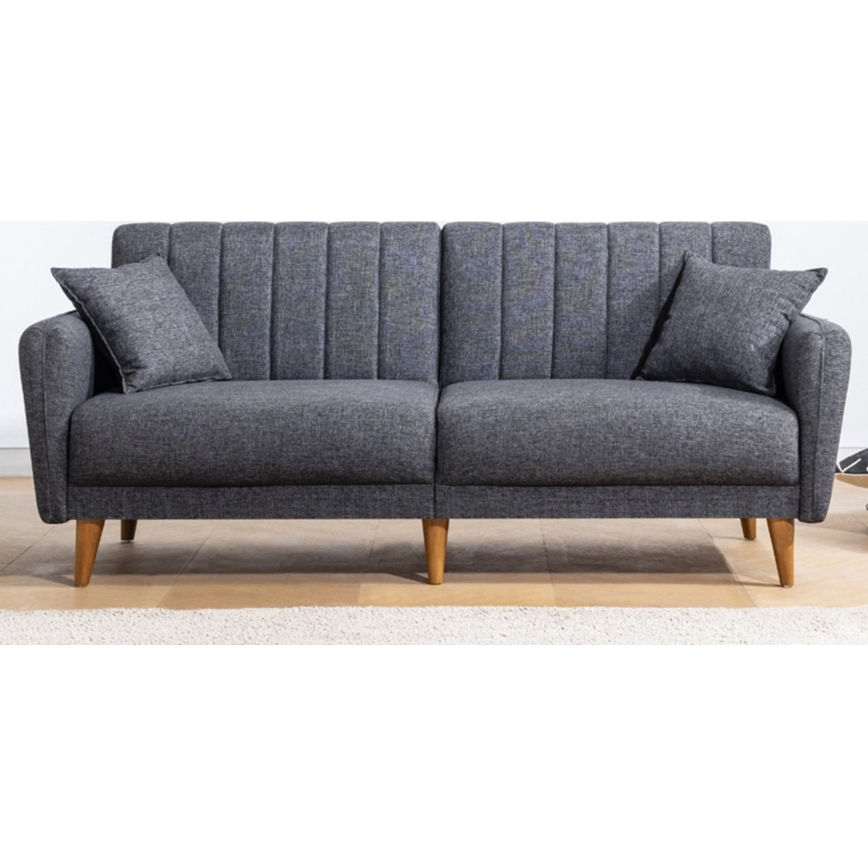 Išskleidžiama dvivietė sofa-lova KITO, tamsiai pilka