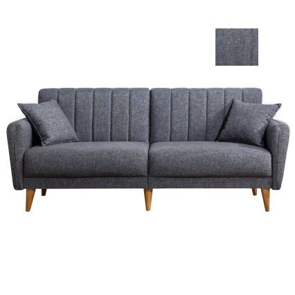 Išskleidžiama dvivietė sofa-lova KITO, tamsiai pilka
