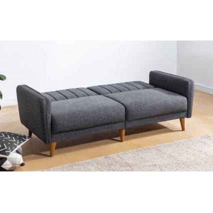 Išskleidžiama dvivietė sofa-lova KITO, tamsiai pilka