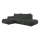 Išskleidžiama kairinė L formos apmušta kampinė sofa ALMADA, antracitas
