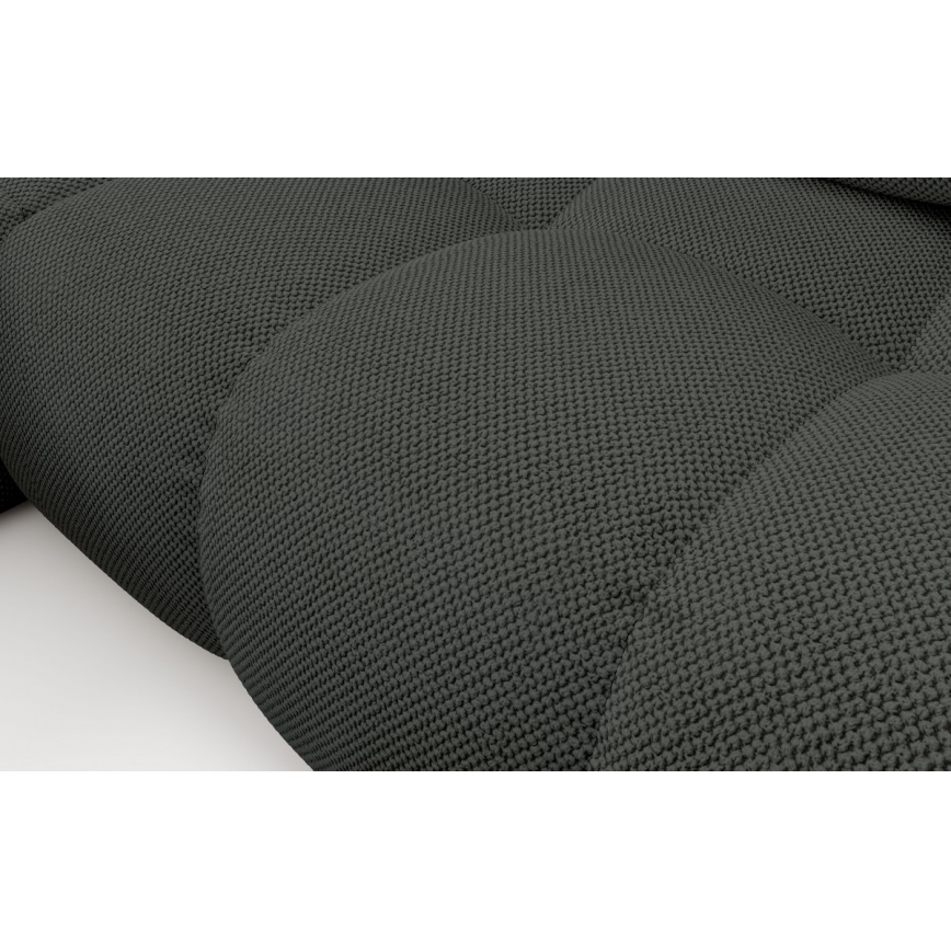 Išskleidžiama kairinė L formos apmušta kampinė sofa ALMADA, antracitas