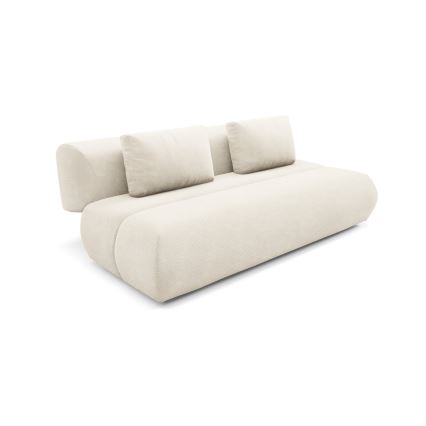 Išskleidžiama trijų vietų sofa FANO kreminė