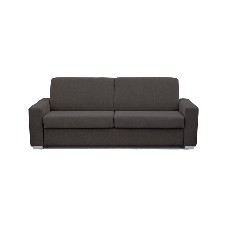 Išskleidžiama trijų vietų sofa LEKA kasdieniam miegui, ruda