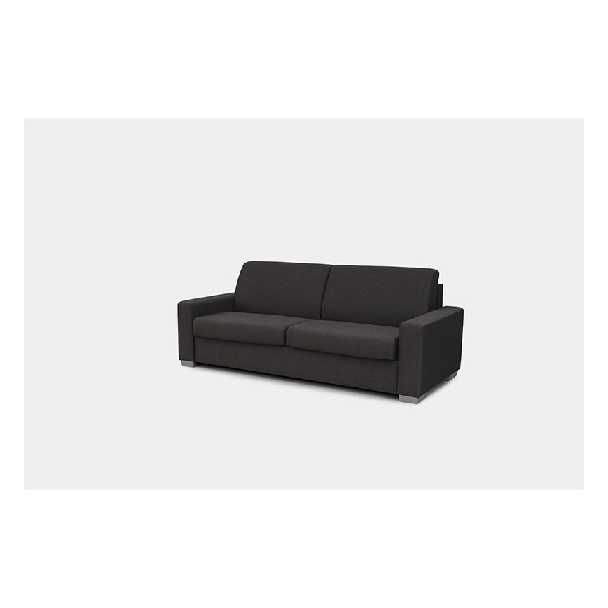 Išskleidžiama trijų vietų sofa LEKA kasdieniam miegui, ruda