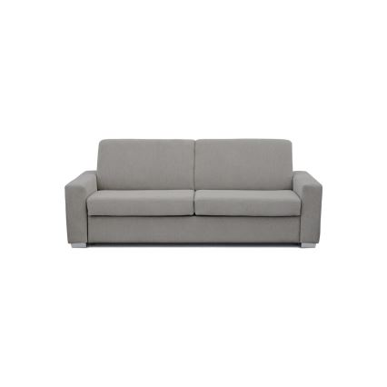 Išskleidžiama trijų vietų sofa LEKA – skirta kasdieniam miegui, pilka