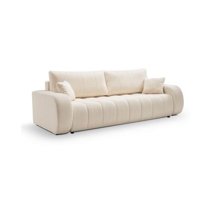 Išskleidžiama trijų vietų sofa-lova DESIO, smėlio spalvos