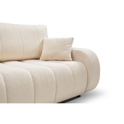 Išskleidžiama trijų vietų sofa-lova DESIO, smėlio spalvos